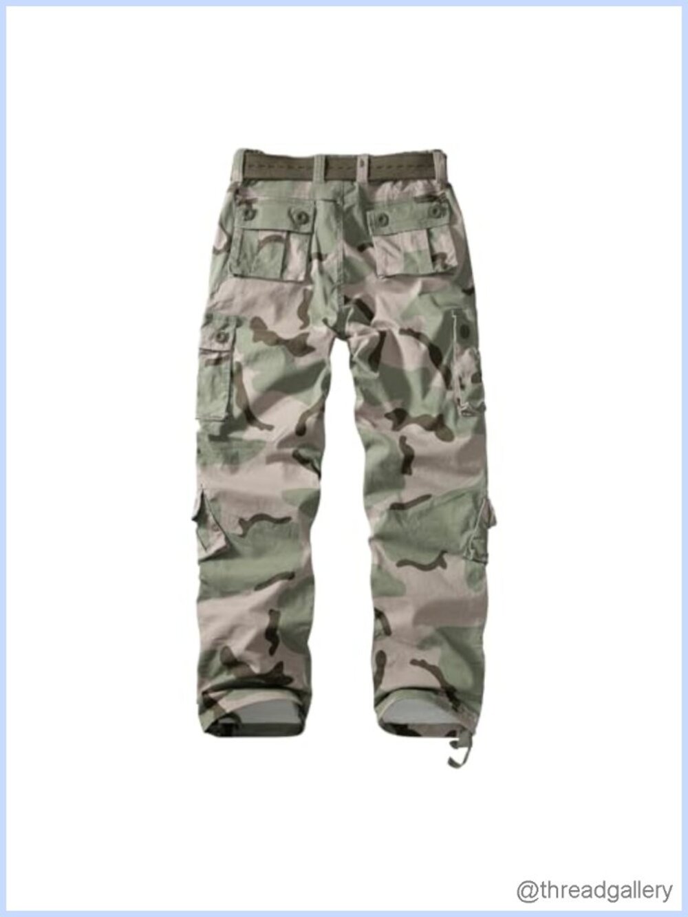 Women's Cotton Cargo Combat Work Hiking Pants Adjustable Waist 9 Pockets - Picture 2 of 5